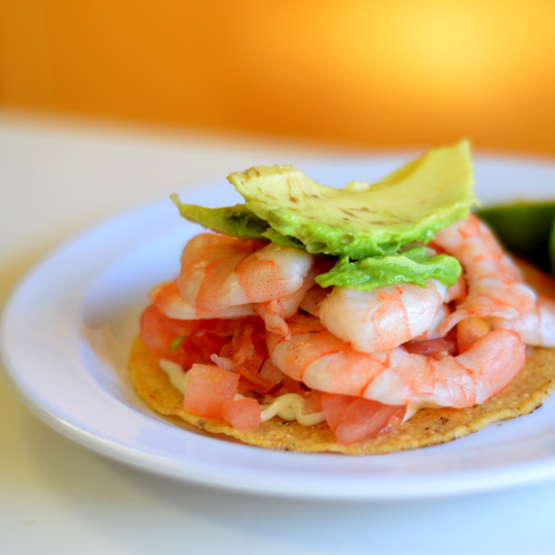 Tostada de mariscos