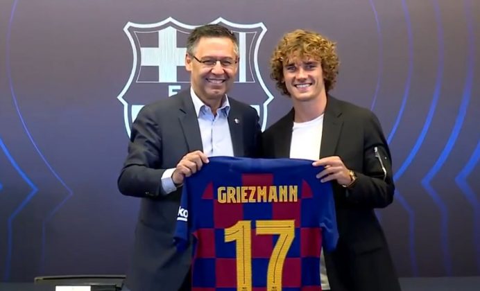 Griezmann, presentado y con nuevo número en Barcelona