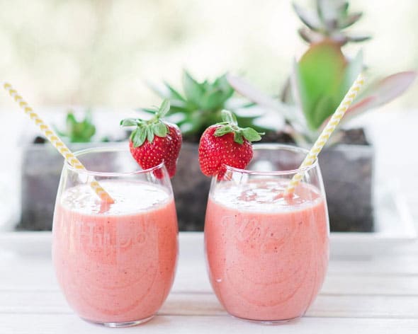 Licuado de fresa súper espumoso - Tremenda Durango