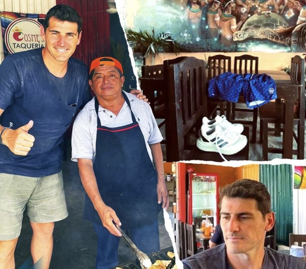 Casillas va a una taqueria ¡Y se toma fotos con el taquero!